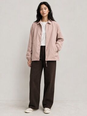Herschel Supply Co. Coach Jacket Pink Women’s Size M Lightweight Snap Button